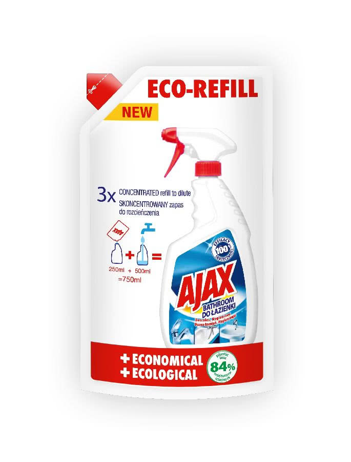 Koncentraty AJAX Eco Refill - bardziej ekologiczne sprzątanie