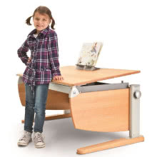 Rosnące z dzieckiem biurko Intero Comfort z prostą regulacją kąta nachylenia blatu