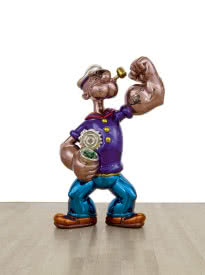 "Popeye", 2009-2011, stal nierdzewna polerowana, transparentna kolorowa powłoka