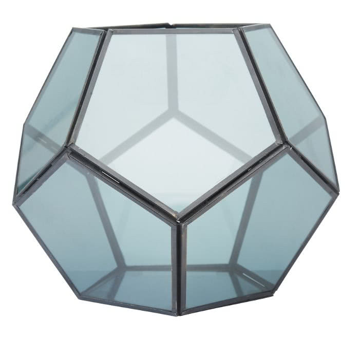 Geometryczna waza ze szkła