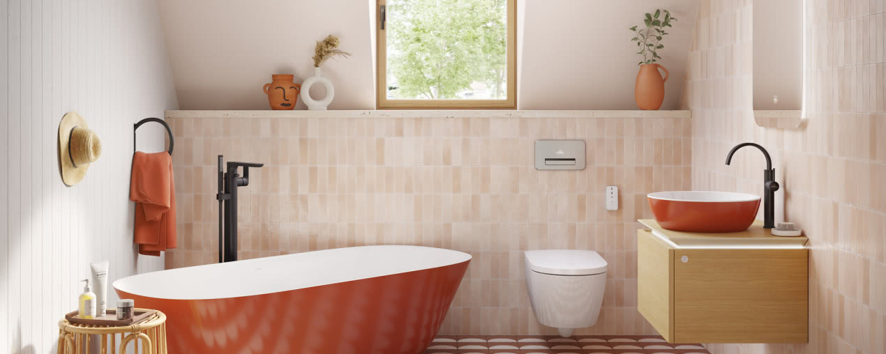 Kolor w łazience: Villeroy&Boch wprowadza do oferty nowe kolorowe umywalki!