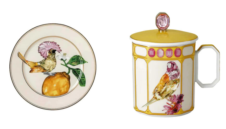 Kolekcja „Idyllia” - kryształowe ptaki i kwiaty, które ożywiają stół