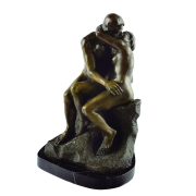 Zegar kominkowy, Francja, II poł. XIX w., brąz...