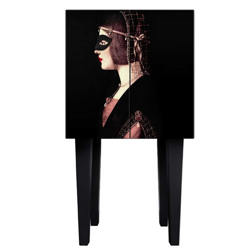 Stolik nocny z płyty MDF z cyfrowym nadrukiem,...