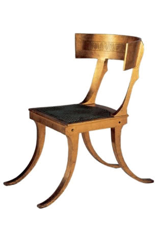 Krzesło z ornamentem Klismos