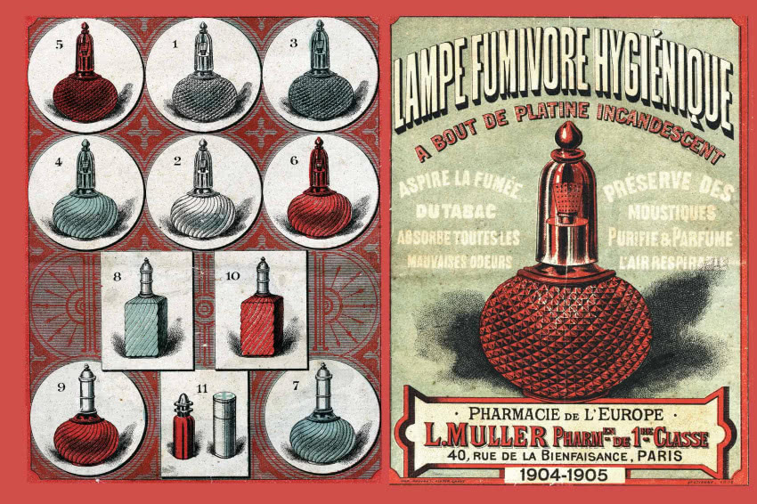 Plakat reklamujący lampy katalityczne Maison...