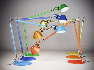 biurkowa lampa Tolomeo w różnych kolorach
i rozmaitych wariantach