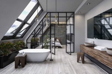 Sypialnia z łazienką - aranżacje i porady. Czy wanna w sypialni to dobry pomysł?