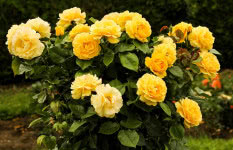Żółta róża parkowa