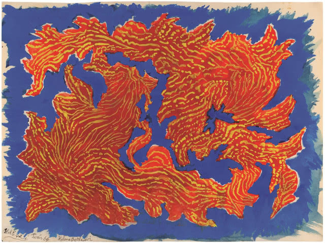 Hel-Enri, „Kompozycja abstrakcyjna", 1966, akwarela, papier, 23,5 x 31,3 cm