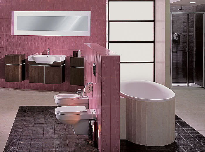 Różowa łazienka