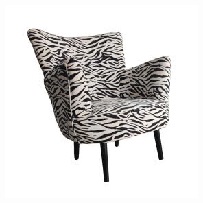 fotel z motywem zebry