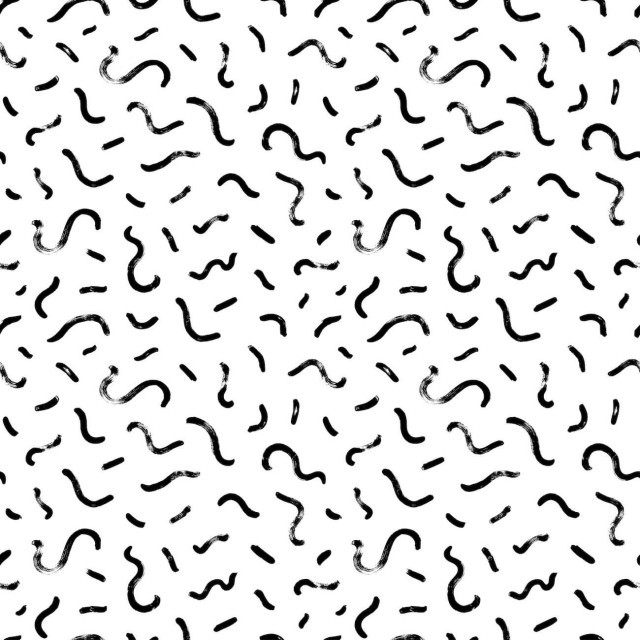 wzór squiggle czarno-biały