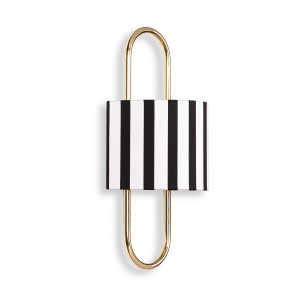 Kinkiet w biało czarne paski