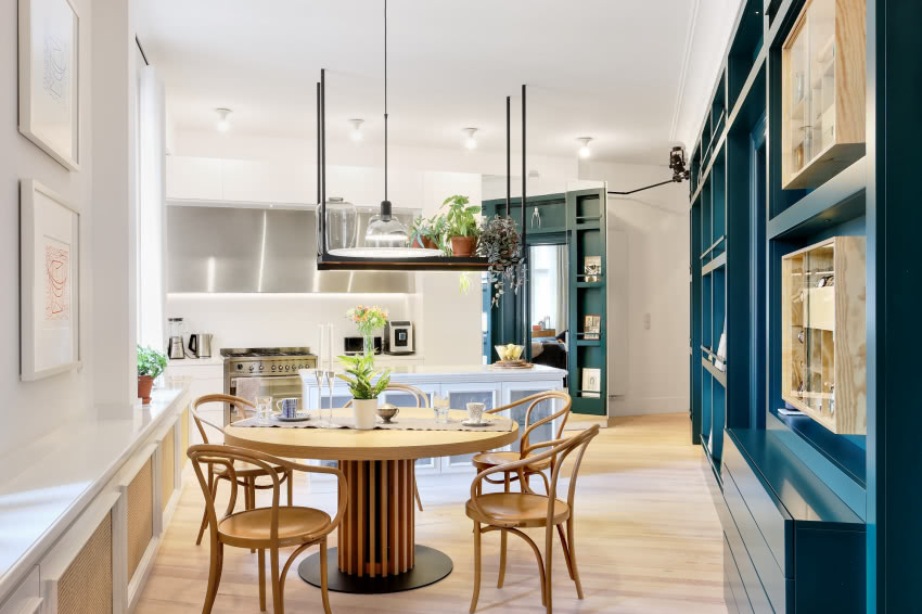 Strefa kuchni i jadalni ma bardzo nieregularny,...