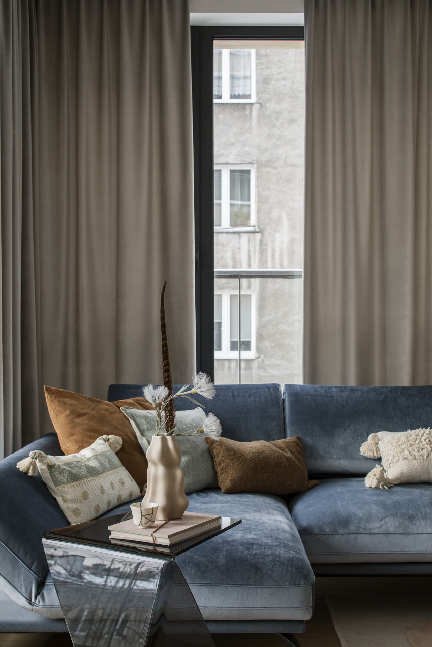 Zasłony powstały w pracowni HS Dekoracje...