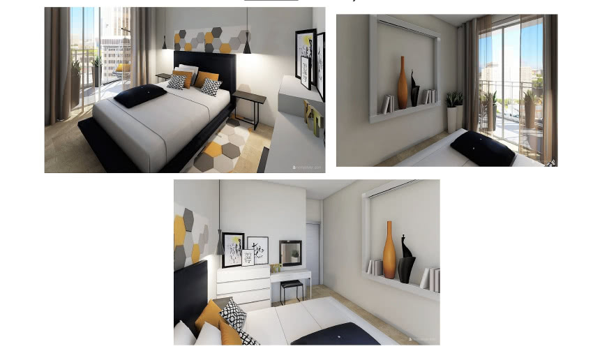 proj. Magdalena Łabędź, sypialnia