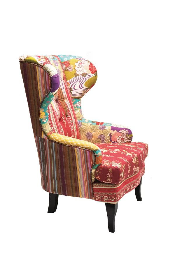 Fotel, Kare Design Patchwork, CZERWONA MASZYNA