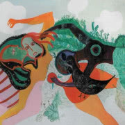 Ewa Kuryluk, "Warany", 1971, akryl i kolaż na...