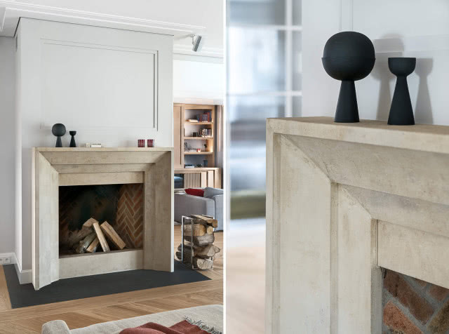 Obudowa kominka w bloku