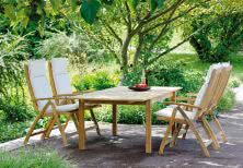 Malaga - ogrodowe krzesła i stół rozkładany 