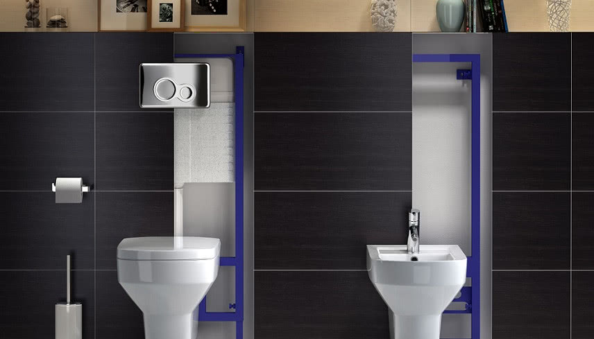 Mała łazienka bez kompromisów - stelaż wc Cersant oszczędza nie tylko miejsce