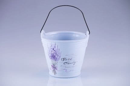 Wiaderko - osłonka na doniczkę Lawendula,...