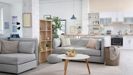 Salon i kuchnia w jednym - pomoc w organizacji i umeblowaniu 