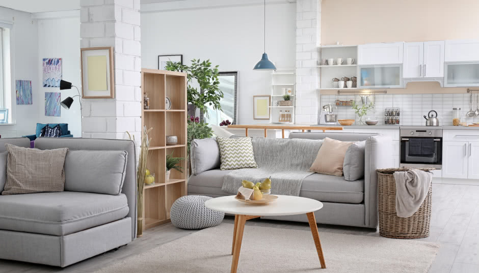 Salon i kuchnia w jednym - pomoc w organizacji i umeblowaniu 