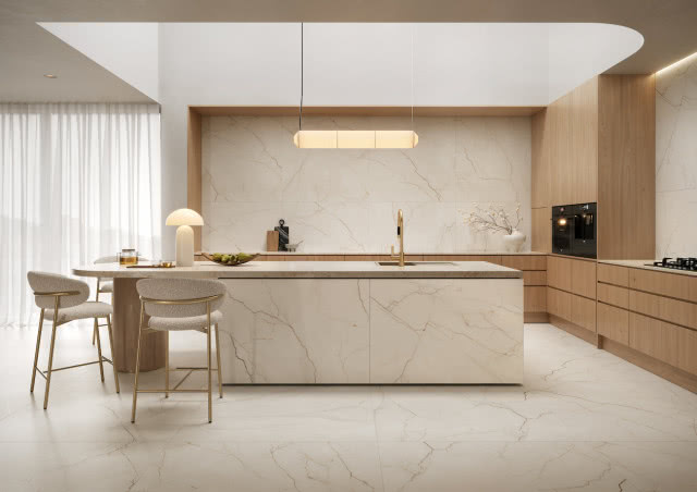 Marmur, światło, faktura: zmysłowe wnętrza z nowymi kolekcjami płytek Opoczno z technologią True Touch®