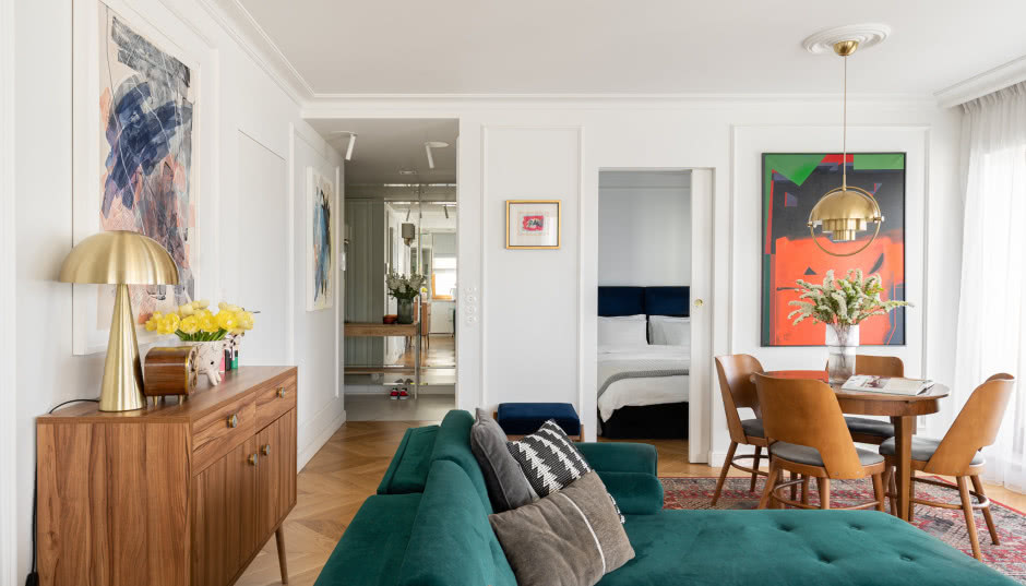 50-metrowe mieszkanie vintage w nowoczesnej kamienicy