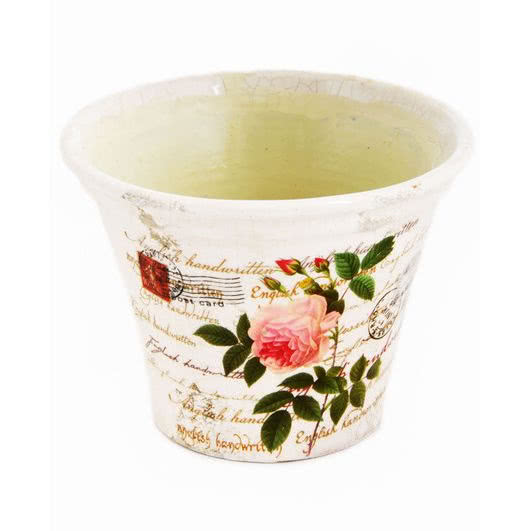 Donica ceramiczna Róża, śr. 16 cm, wys. 12,5 cm,...