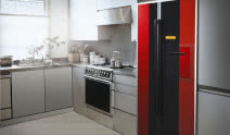 Lodówka w czerwieni