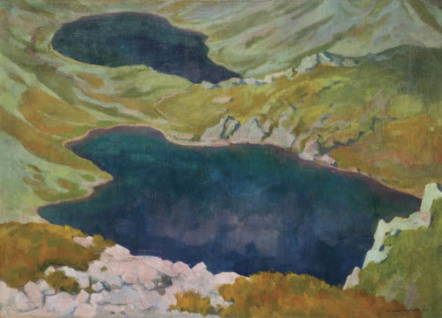 dwa jeziora w górach