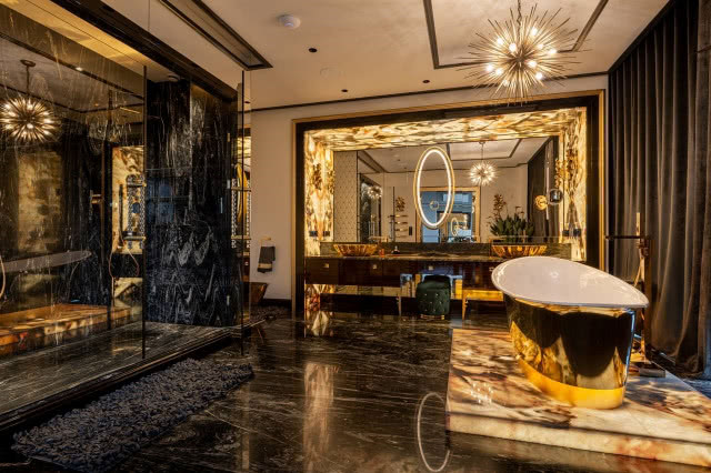 Focus Stone - podświetlane kamienne obramowanie lustra