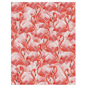 Dywan Flamingos bawi
nie tylko kolorem,
ale też wspaniałym,
ptasim ornamentem.
ILLULIAN