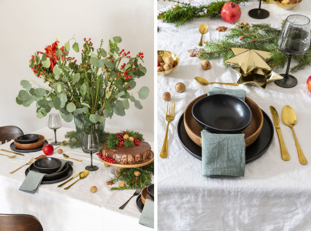 dekoracja stołu na święta