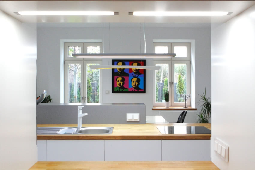 Układ kuchni jest o tyle nietypowy, że żaden...