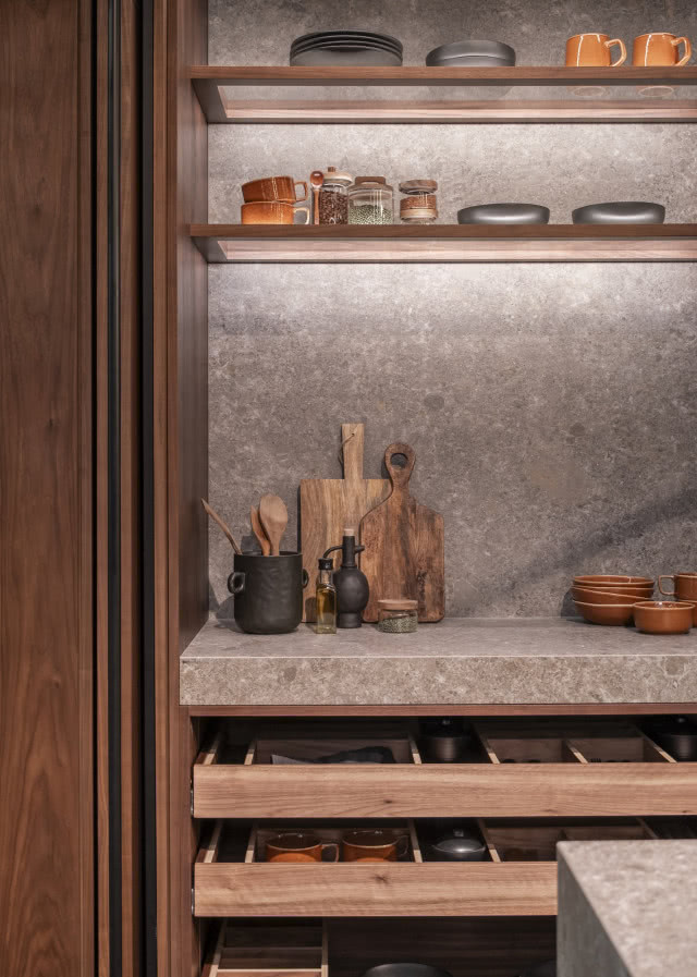 Halupczok - kuchnia, otwarta szuflada