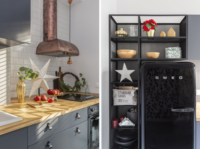 vintage okap i lodówka smega