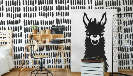Pokój dla nastolatka i przedszkolaka: zabawne lamy i jednorożce