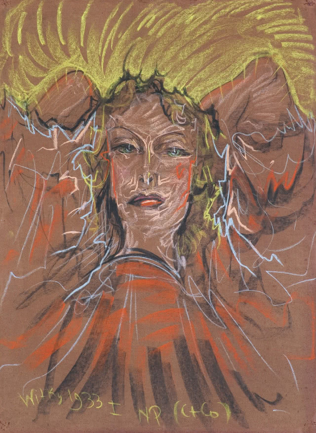 twarz w płomieniach