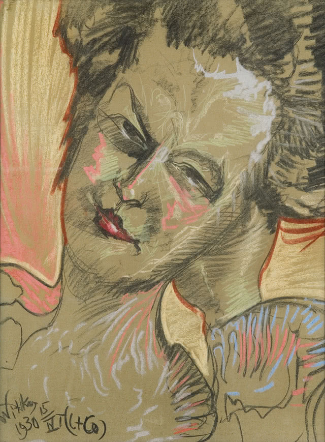 kobieta wsparta na dłoni