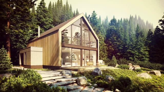 Dom z masywnego drewna klejonego, SVOBO