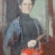 Olga Boznańska, "Autoportret z pędzlem i...