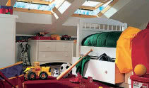 Pokój dziecka na poddaszu