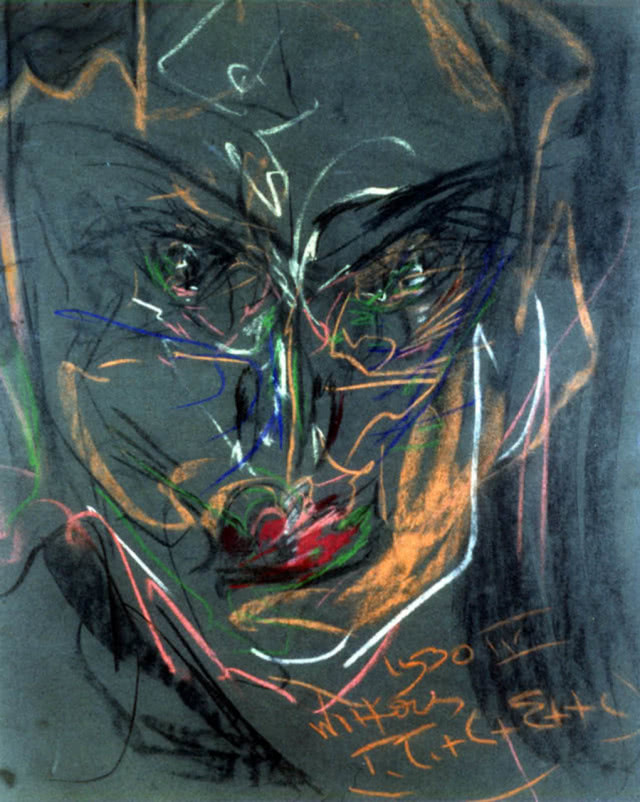 kobieta naszkicowana w kolorze