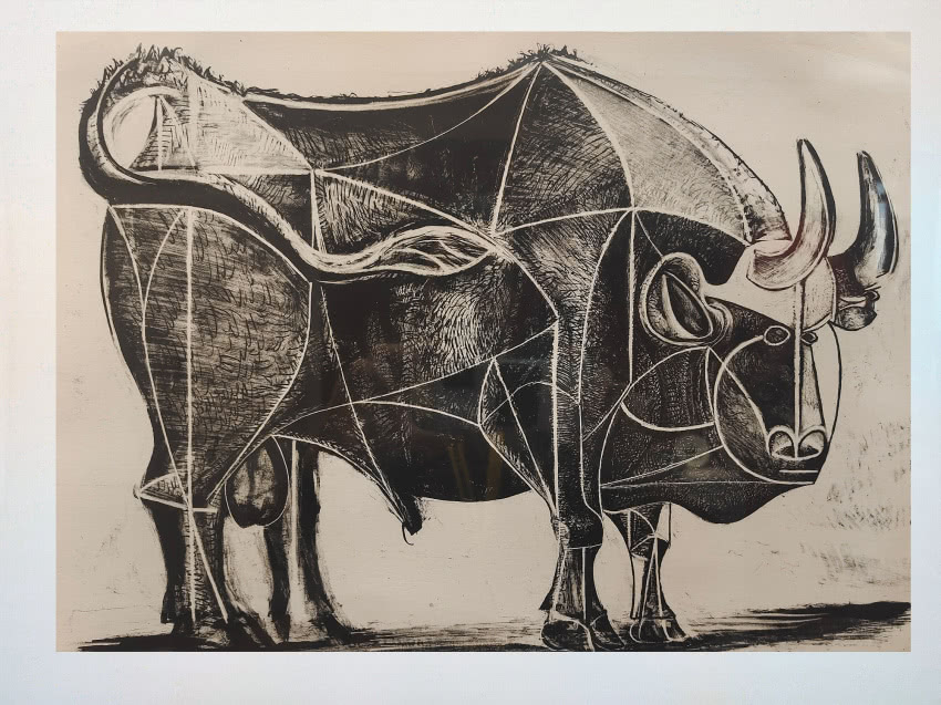 Rysunek - byk - jeden z symboli Hiszpanii.