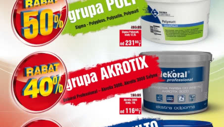 Promocja - farby Dekoral za pół ceny