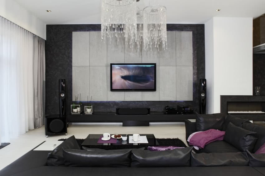 Ściana telewizyjna, a właściwie kino domowe z...